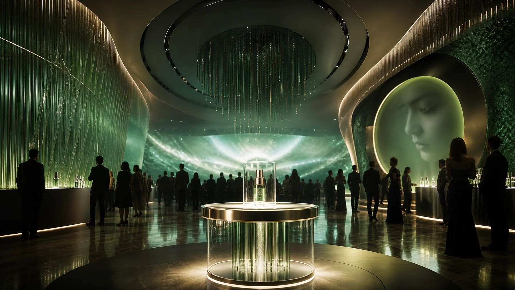 Concept Render / 主视觉 · 雨果厅深绿奢护科技馆